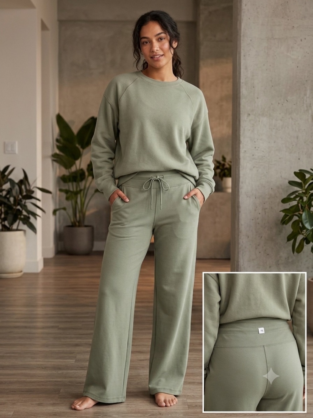 Avalanche Outdoor Maia Ultra Soft Flare Legging Sage Green Lounge Large